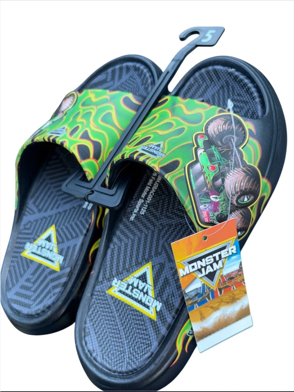 Monster Jam Little and Big Boys Slide Sandals